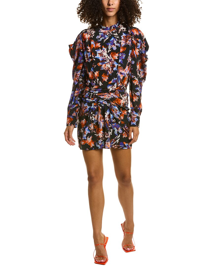 Iro Merera Silk-Blend Mini Dress Black
