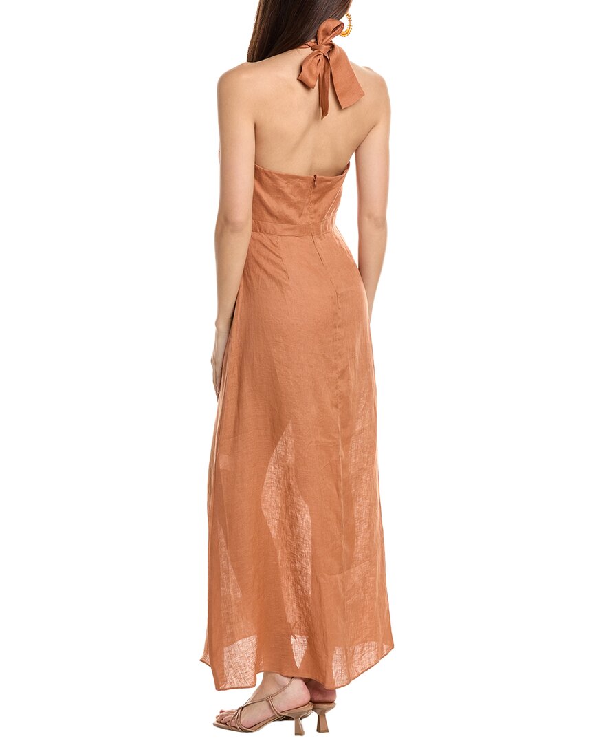 Juan De Dios Magdalena Linen Halter Dress