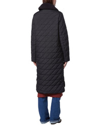 Andrew Marc Rhombus Quilted Long Jacket