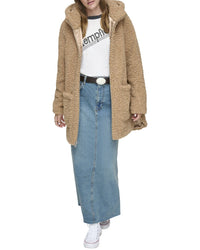 Andrew Marc Andrew Marc Faux Sherpa Medium Wool Coat