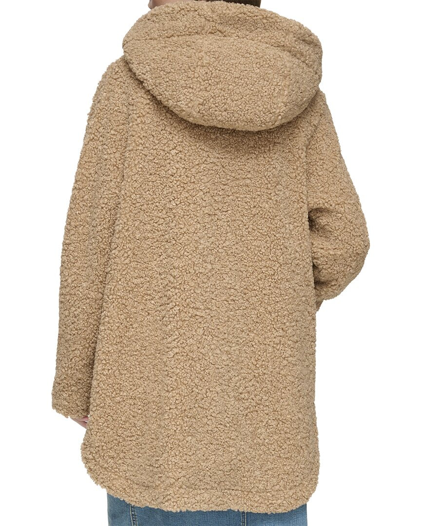 Andrew Marc Andrew Marc Faux Sherpa Medium Wool Coat