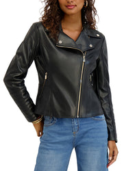 Kensie Kensie Peplum Moto Jacket