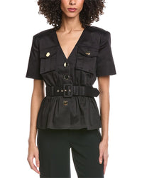 Toccin Ezra Safari Peplum Top
