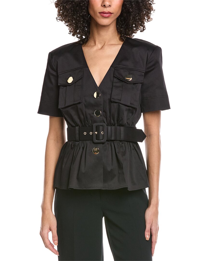 Toccin Ezra Safari Peplum Top