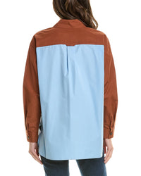 Lafayette 148 New York Colorblocked Oversized Shirt