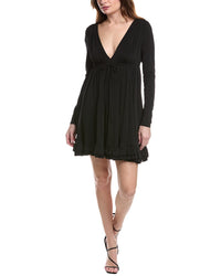 Rebecca Taylor Jersey Mini Dress Black