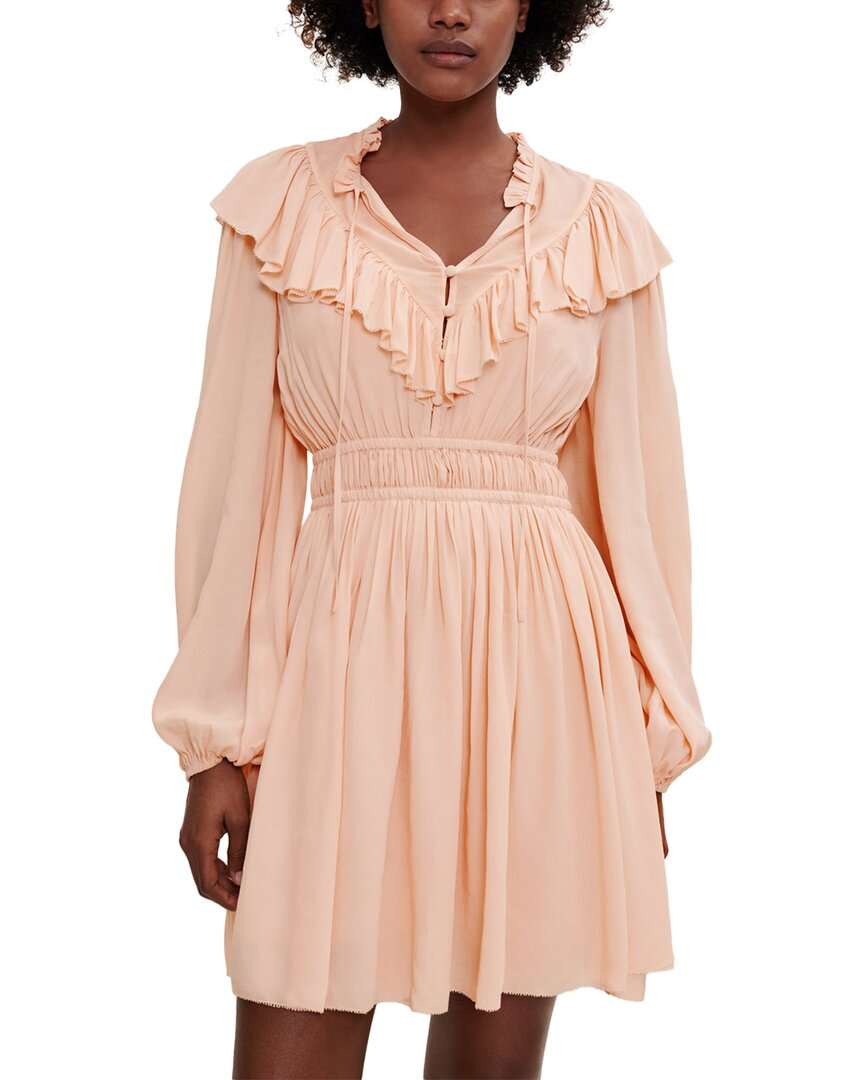 Maje Woven Dress Pink