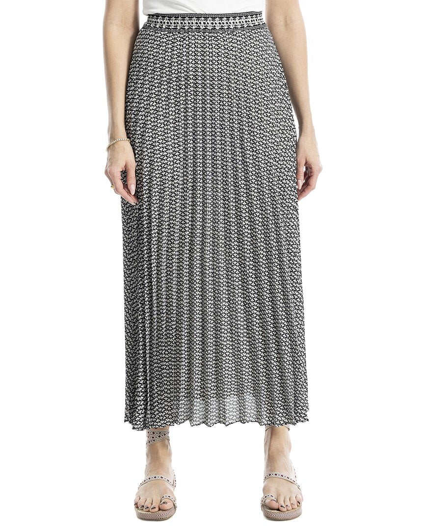Max Studio Pleated Maxi Skirt Black
