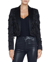 L'agence Jen Beaded Crop Blazer