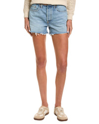 Re/Done Raw Waist Indigo High-Rise Short