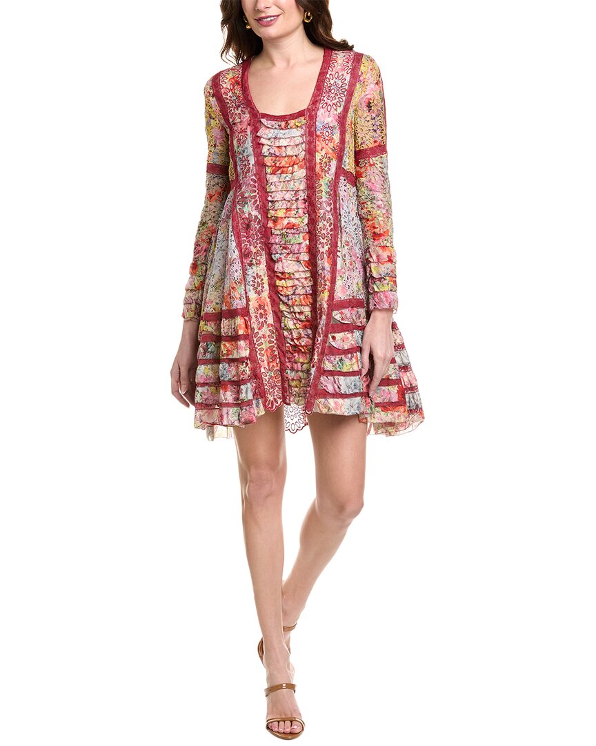 Valentino Tiered Eyelet Mini Dress