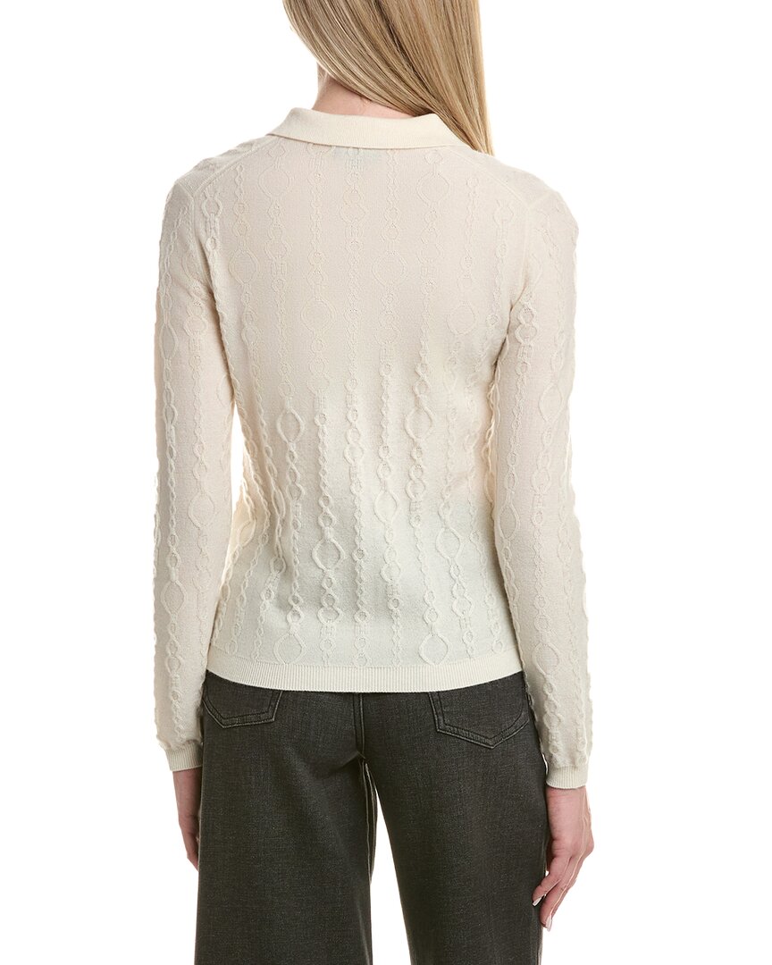 Bruno Magli Modern Cable Wool & Cashmere-Blend Polo Sweater