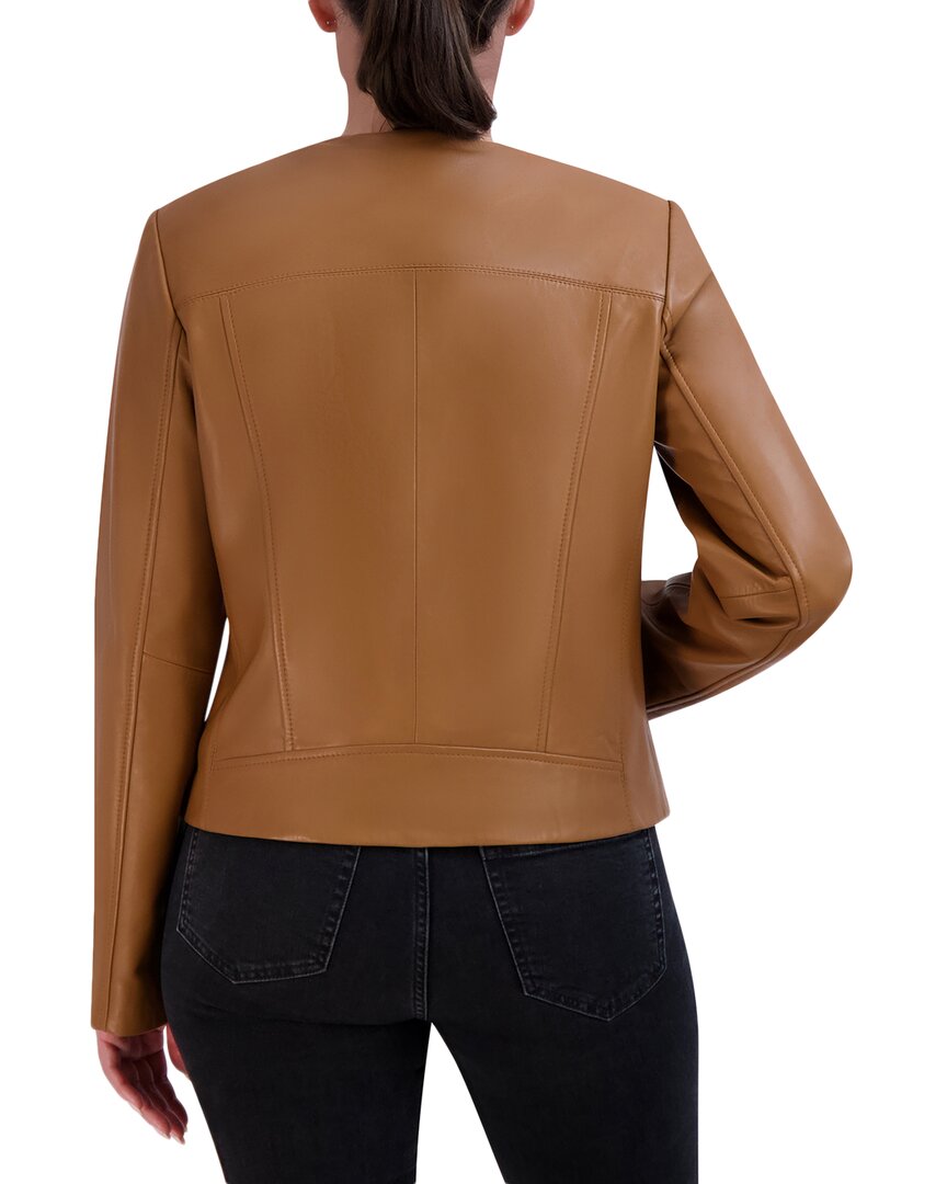 Cole Hann Asymmetrical Leather Jacket – Bluefly