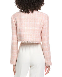 Toccin Lainey Crew Neck Cropped Tweed Jacket