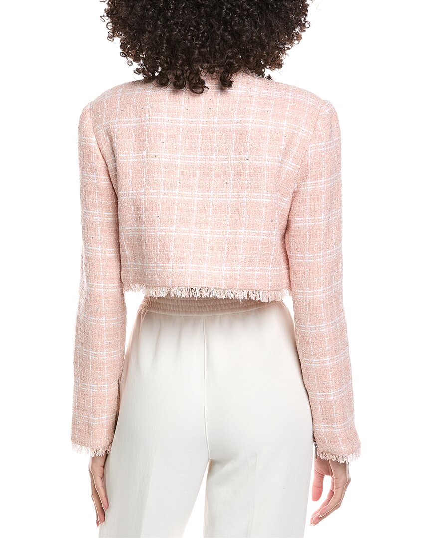 Toccin Lainey Crew Neck Cropped Tweed Jacket