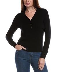 Bruno Magli Wool & Cashmere-Blend V-Neck Henley Sweater