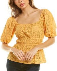 Celina Moon Puff Sleeve Blouse Black Regular 0 (XS)