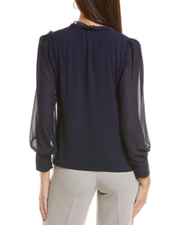 Cece Scallop Trim Blouse