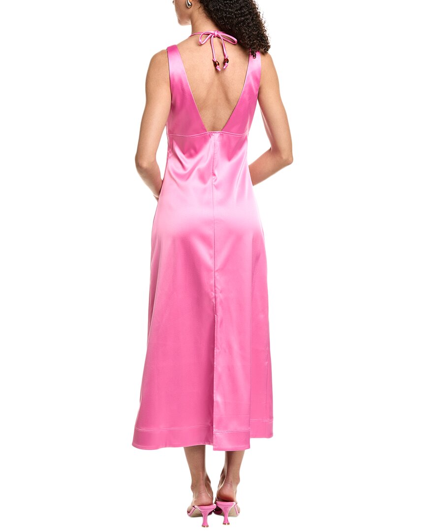 Ganni Double Satin Halter Neck Maxi Dress Ganni Double Satin Halter Neck Maxi Dress