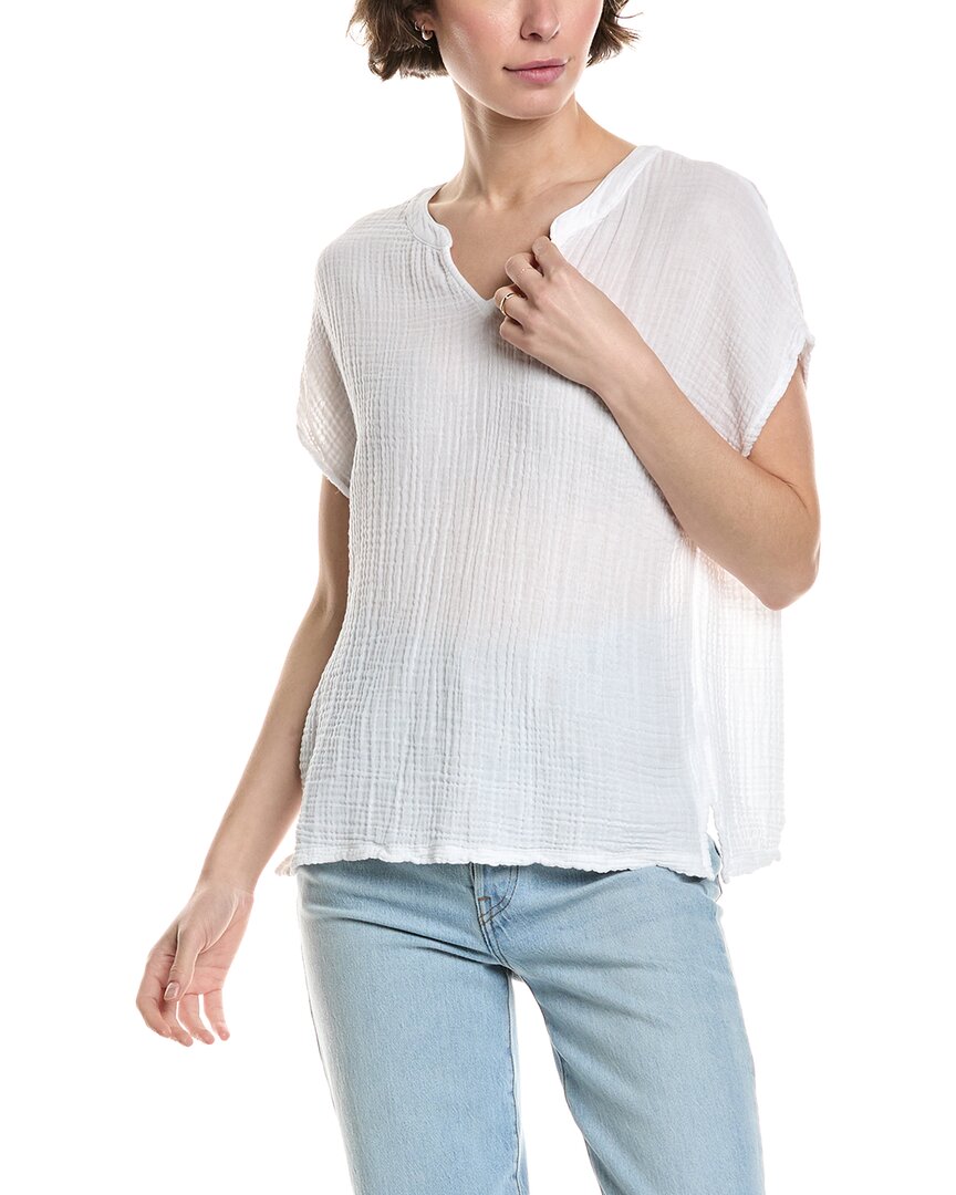 Michael Stars Naomi Gauze Top Regular 0 (XS) White