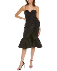 Carolina Herrera Sweetheart Silk Cocktail Dress