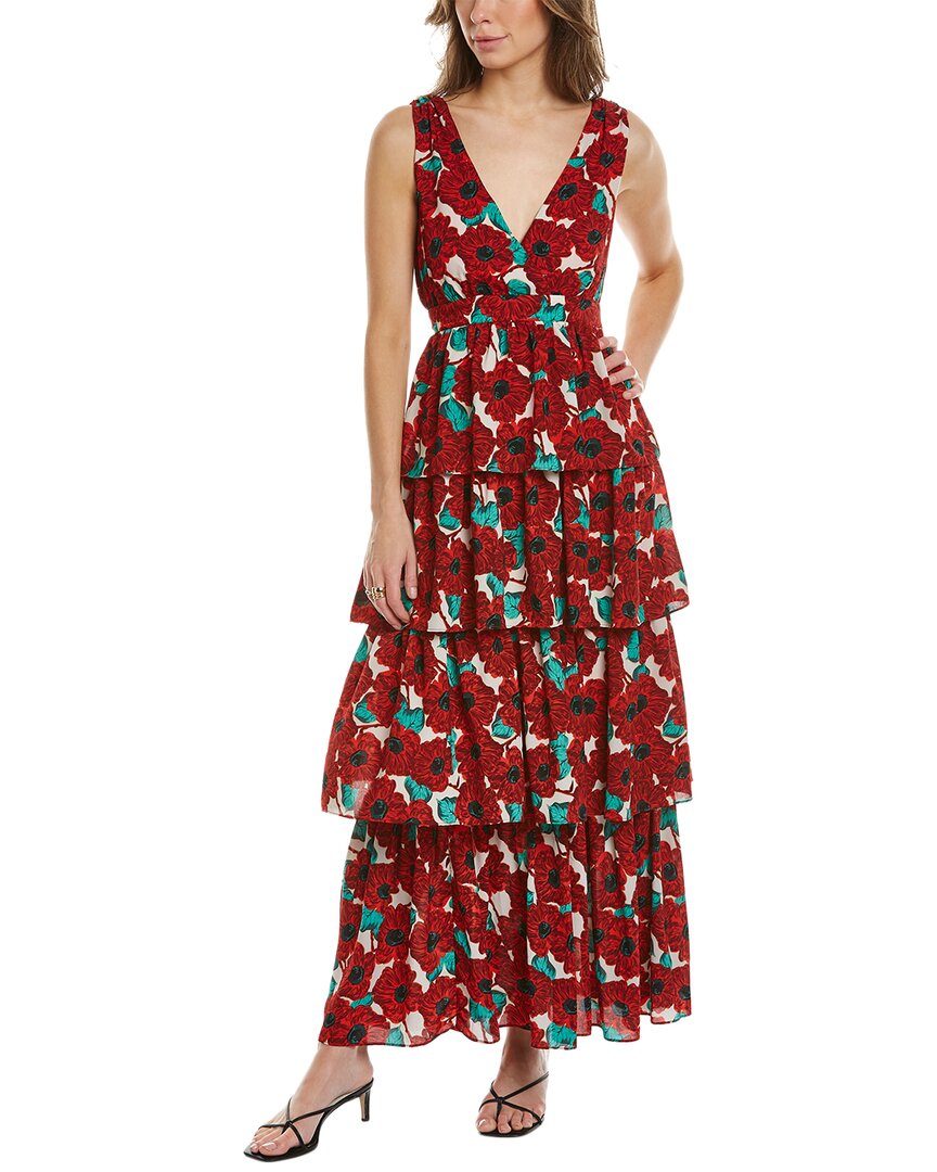 Traffic People Havana Silk-Blend Midi Dress