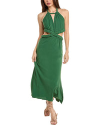 Juan De Dios San Agustin Midi Dress Green