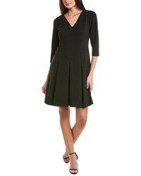 Natori Sold Knit Crepe Dress Black 2
