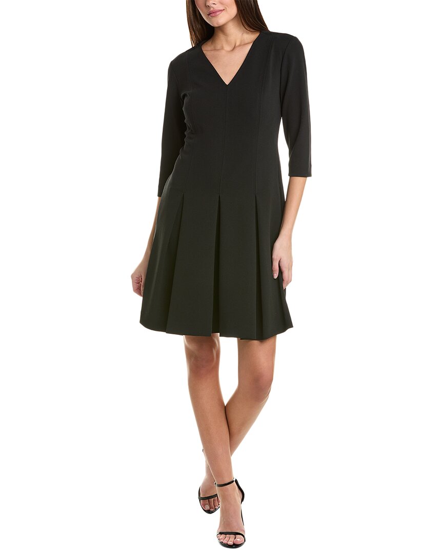 Natori Sold Knit Crepe Dress Black 2
