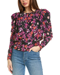 Isabel Marant E'toile Zanga Silk Blouse Black