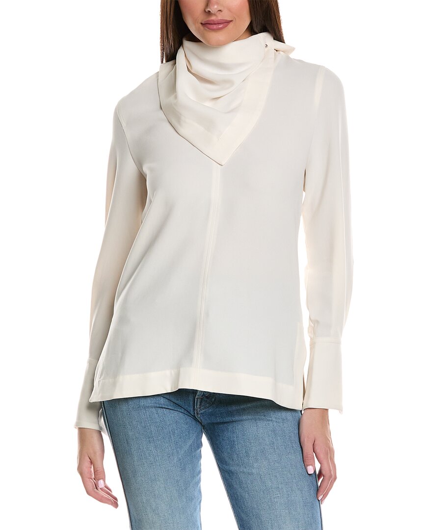 3.1 Phillip Lim Scarf Blouse 2 White
