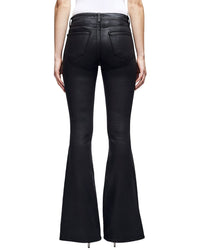 L'agence Bell High-Rise Flare Jean Noir Coated Jean