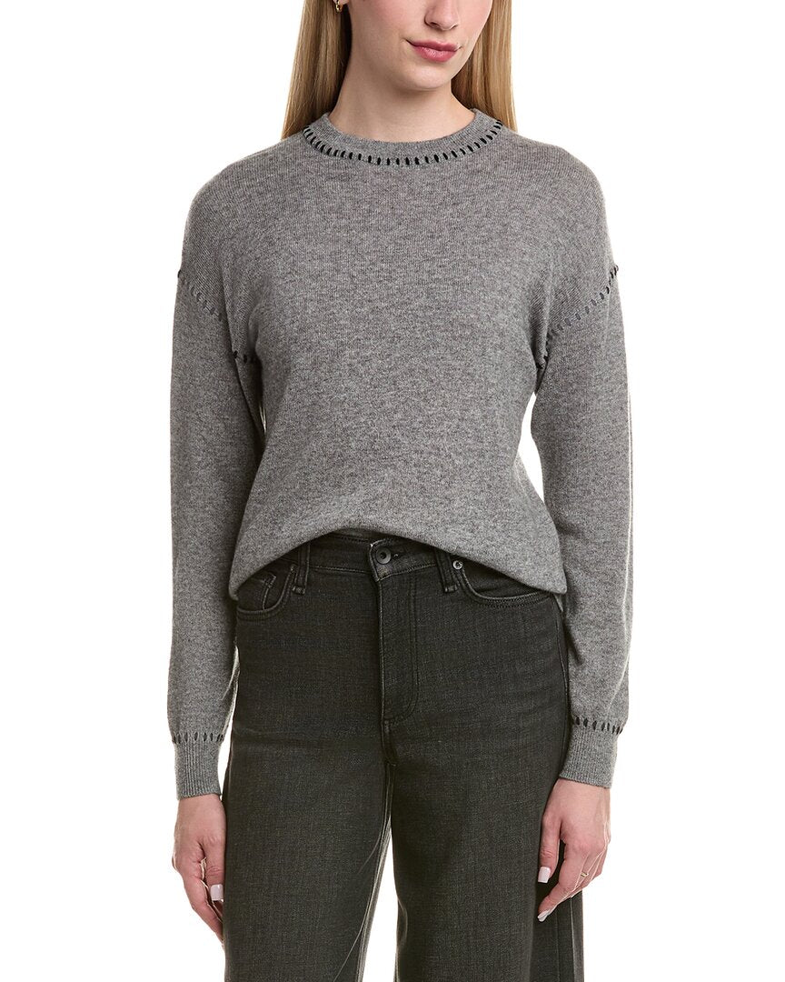 Bruno Magli Whipstitch Wool & Cashmere-Blend Sweater