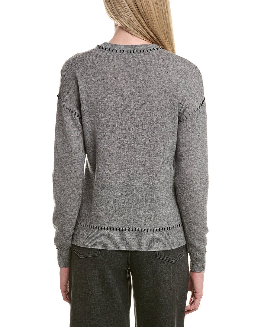 Bruno Magli Whipstitch Wool & Cashmere-Blend Sweater