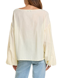 Weworewhat Billow Sleeve Boat Neck Top