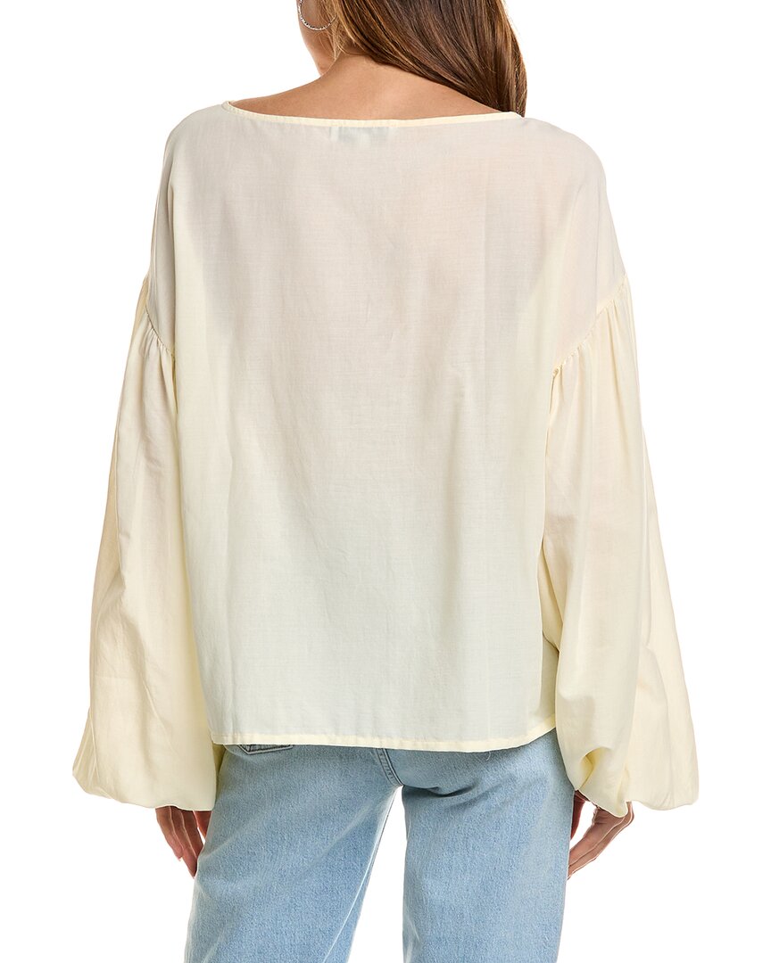 Weworewhat Billow Sleeve Boat Neck Top