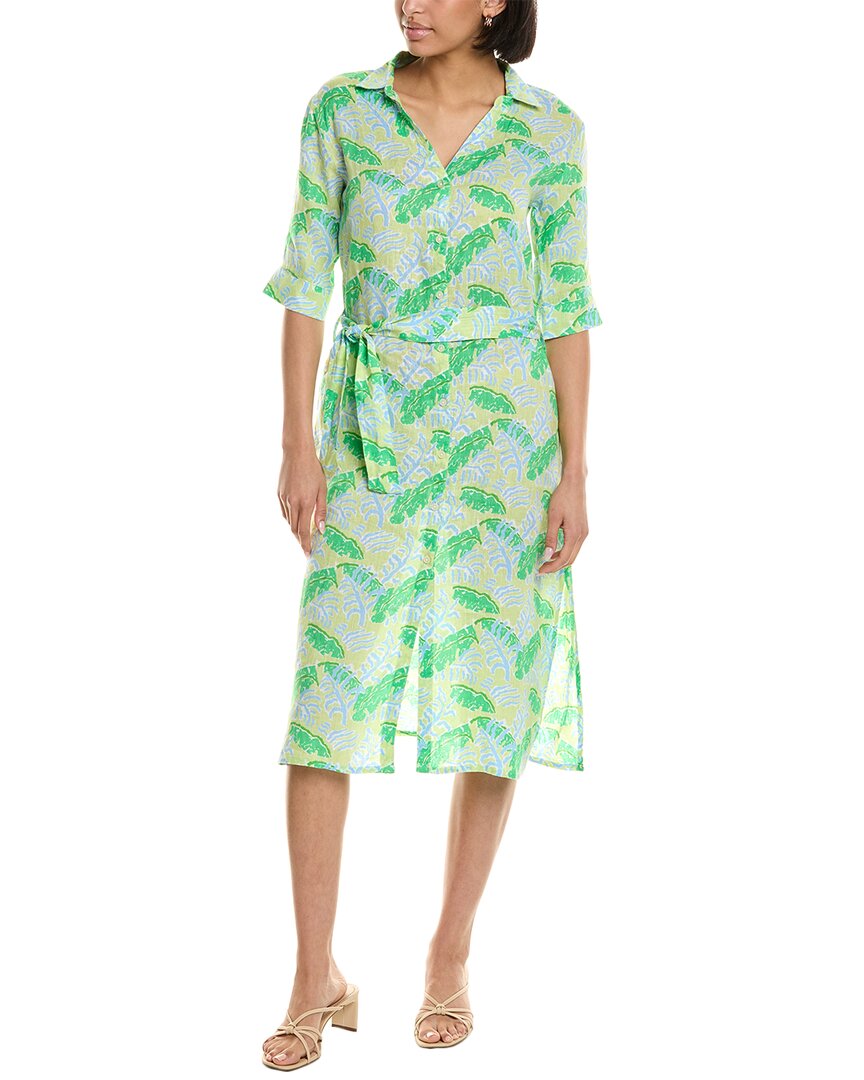 Hiho Lucy Linen Dress Green Regular 0 (XS)