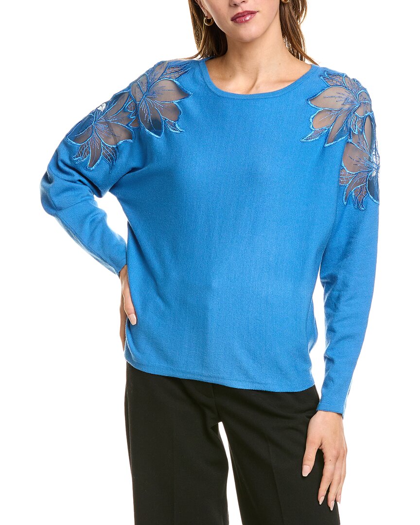 T Tahari Dolman Sweater Blue