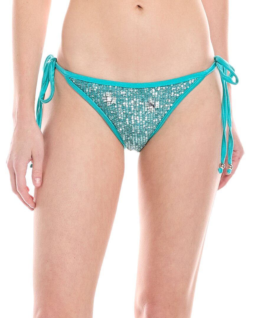 Patbo Sequin Bikini Bottom Blue Regular 8 (M)