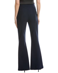 Oscar De La Renta Side Zip Flare Stretch Wool-Blend Pant