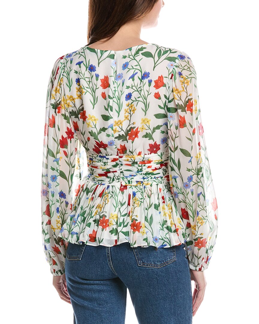 Rebecca Taylor Botanica Fleur Peplum Blouse