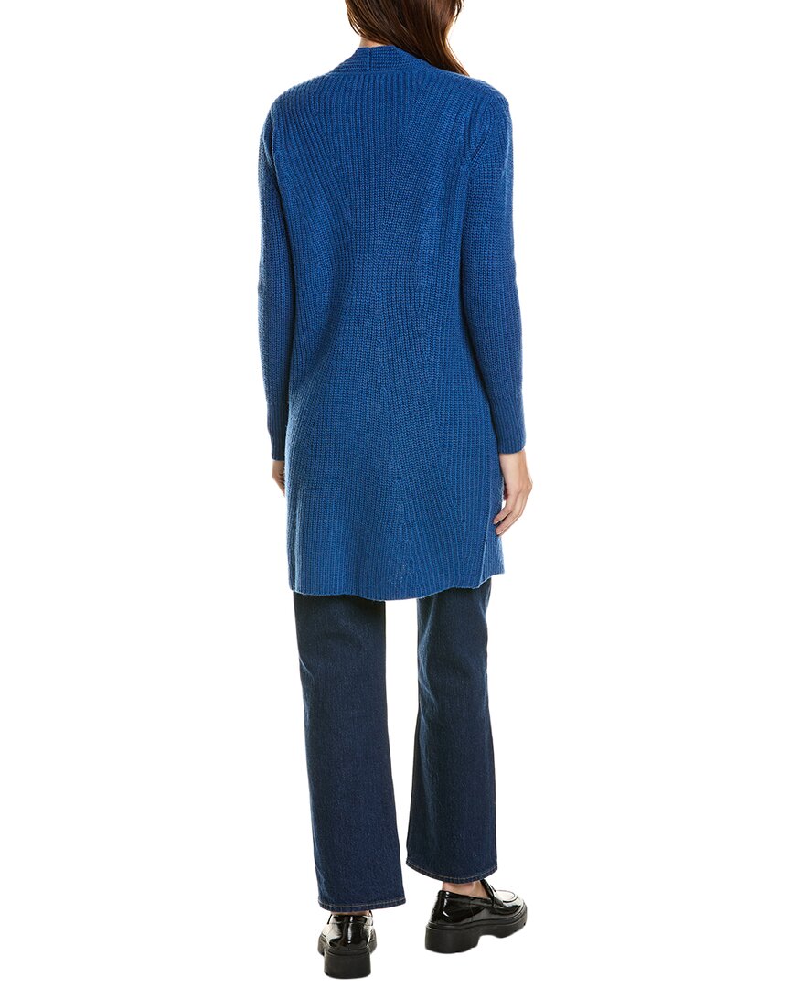 Forte Cashmere Rib Long Wool & Cashmere-Blend Cardigan
