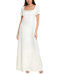 Carolina Herrera Square Neck Gown White