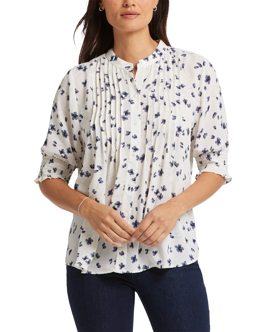 Nydj Peasant Blouse Blue