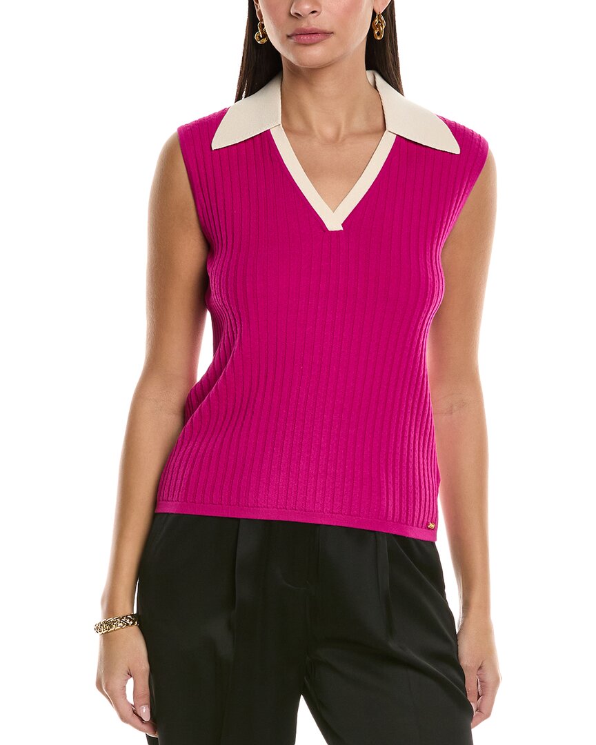 St. John Collared Shell Pink