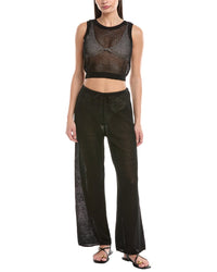 Vyb Reese Crochet Crop Top Black