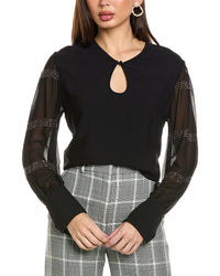 Stella Mccartney Michelle Silk Top Black 36