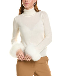 Sofiacashmere Turtleneck Cashmere Sweater Regular 16 (XL) White