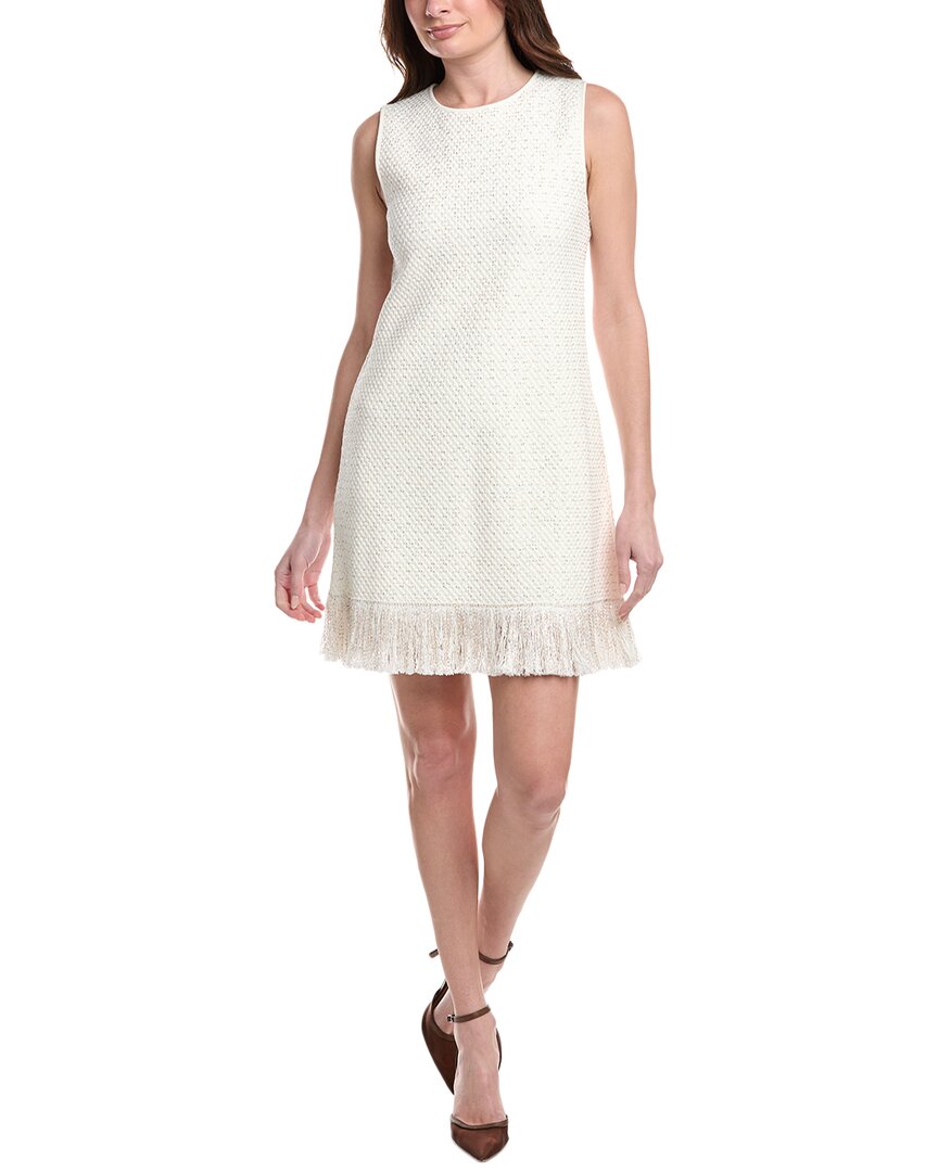 Oscar De La Renta Sequin Tweed A-Line Dress