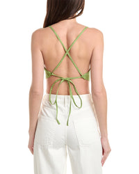 Hevron Celeste Linen Tank